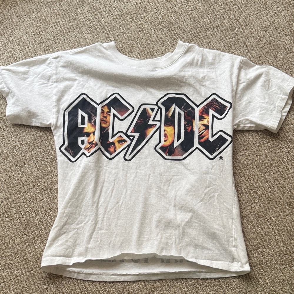 AC/DC Kids White Graphic Tee